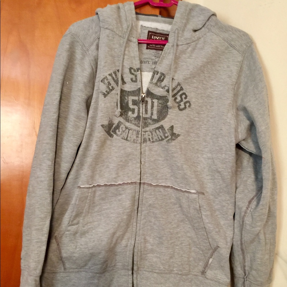 Levi Strauss 501 zip up hoodie sweater/jacket.